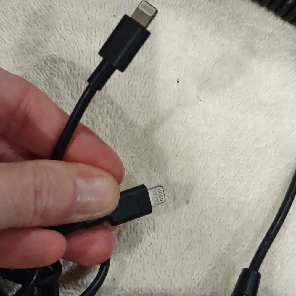 Apple Black Chargers, Car Charger And Wall